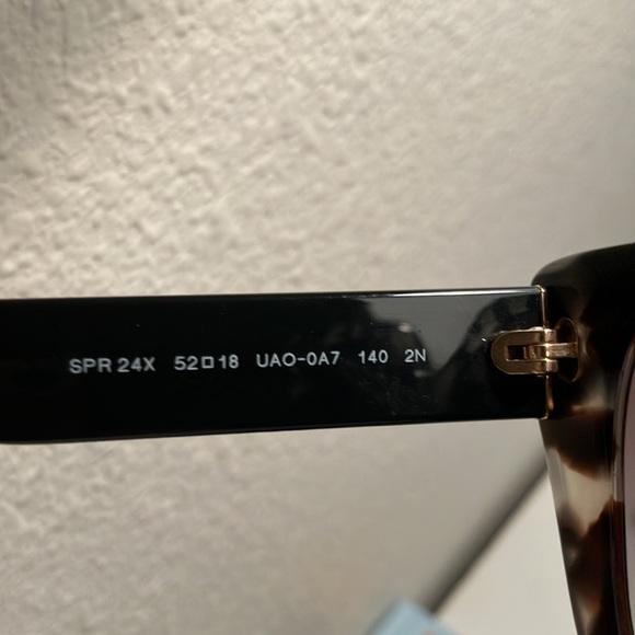 Prada PR24XS Women’s Cat’s Eye Sunglasses, White Tortoise - Picture 7 of 7